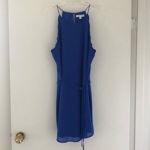 Lost April Shift Dress with Scalloped Edging